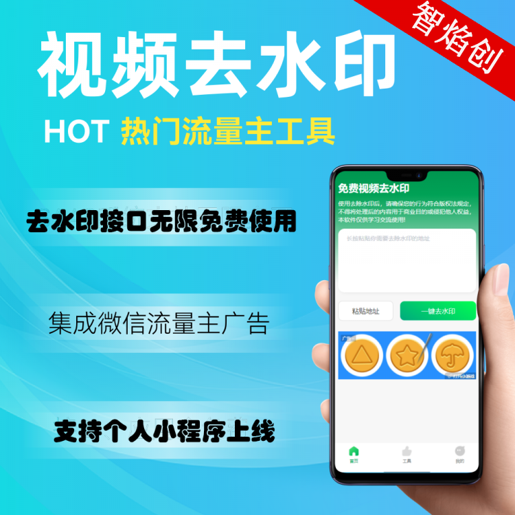 去水印小程序/流量主爆款神器/支持个人小程序上线_智焰创AI