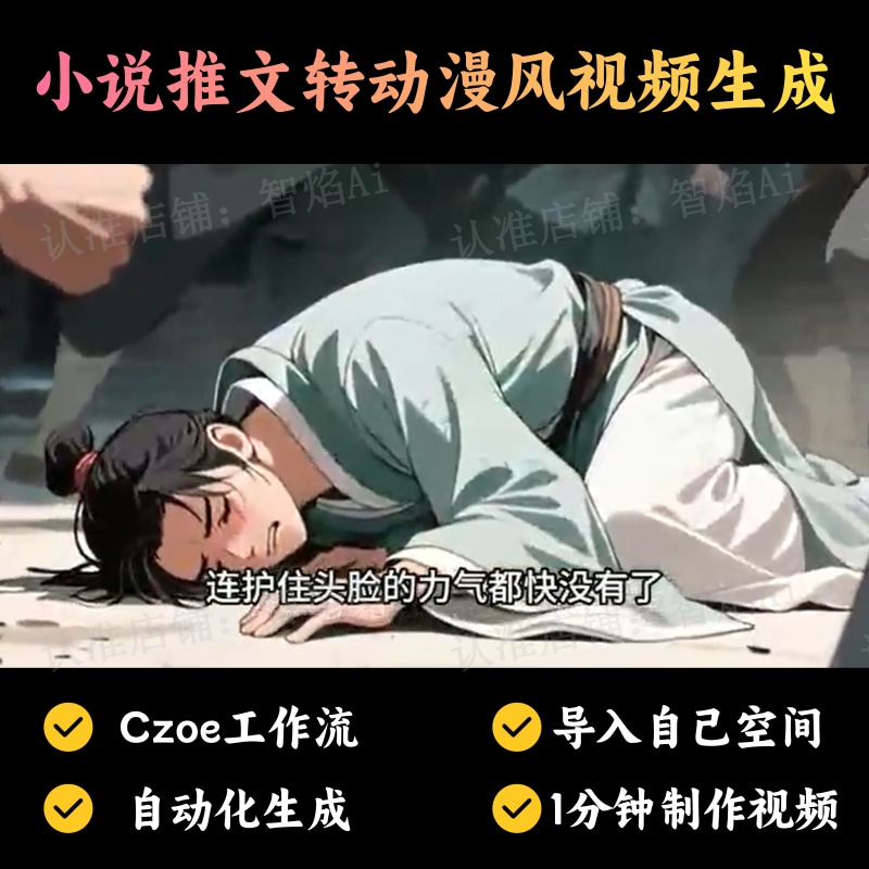 【故事小说赛道】小说故事推文转漫画风视频丨扣子工作流智能体搭建coze工作流_智焰创AI