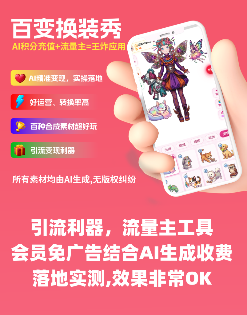 图片[1]_百变换装秀-流量主小游戏吸粉利器_智焰创AI