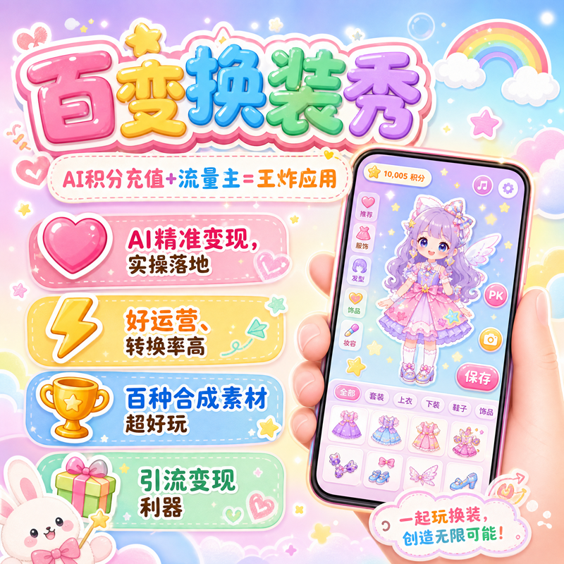 百变换装秀-流量主小游戏吸粉利器_智焰创AI
