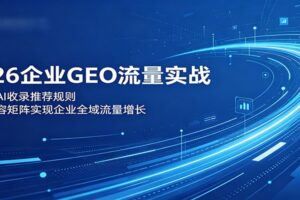 2026企业GEO流量实战：解读AI收录推荐规则，搭建内容矩阵实现企业全域流量增长_智焰创AI